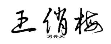 曾庆福王俏梅草书个性签名怎么写