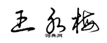 曾庆福王水梅草书个性签名怎么写