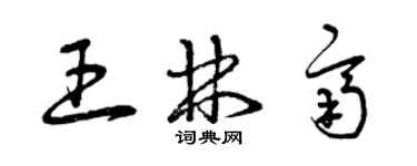 曾庆福王林齐草书个性签名怎么写