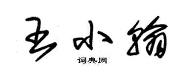 朱锡荣王小翰草书个性签名怎么写