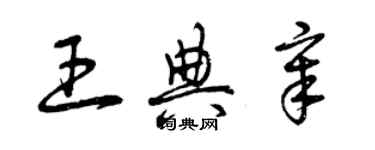 曾庆福王典章草书个性签名怎么写