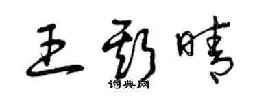 曾庆福王斯晴草书个性签名怎么写