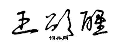 曾庆福王颂醒草书个性签名怎么写