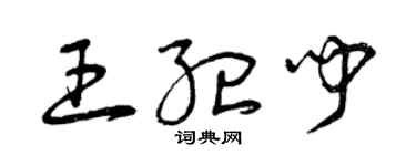 曾庆福王纪闻草书个性签名怎么写