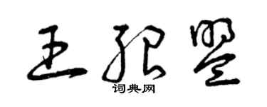曾庆福王紹盟草书个性签名怎么写