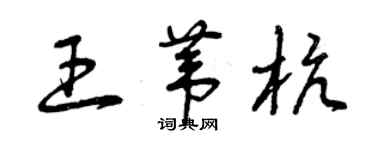 曾庆福王苇杭草书个性签名怎么写