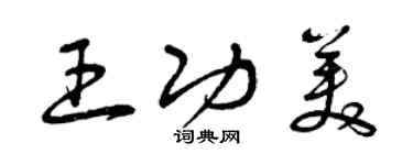 曾庆福王功美草书个性签名怎么写
