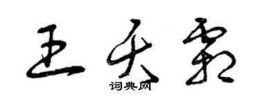 曾庆福王夭霜草书个性签名怎么写