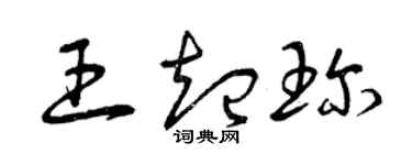 曾庆福王起珍草书个性签名怎么写