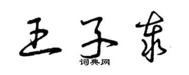 曾庆福王子泰草书个性签名怎么写