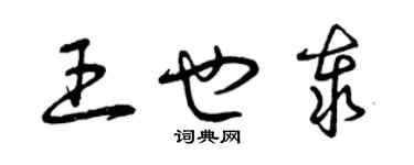 曾庆福王也泰草书个性签名怎么写
