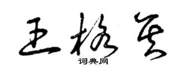 曾庆福王格其草书个性签名怎么写