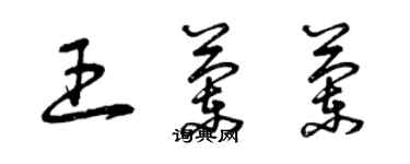 曾庆福王兰兰草书个性签名怎么写