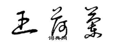 曾庆福王荷兰草书个性签名怎么写