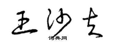 曾庆福王沙夫草书个性签名怎么写