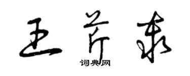曾庆福王芹秦草书个性签名怎么写