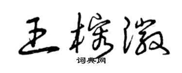 曾庆福王榕徽草书个性签名怎么写