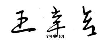 曾庆福王辛亥草书个性签名怎么写