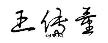 曾庆福王传量草书个性签名怎么写