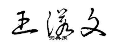曾庆福王诺文草书个性签名怎么写