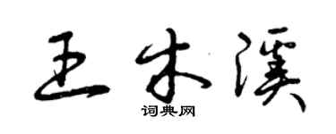 曾庆福王木溪草书个性签名怎么写
