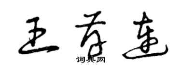 曾庆福王存连草书个性签名怎么写