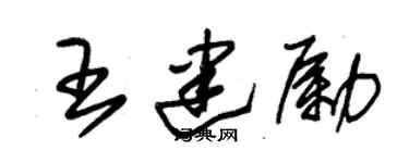 朱锡荣王建励草书个性签名怎么写