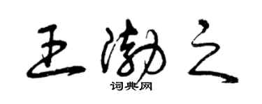 曾庆福王渤之草书个性签名怎么写