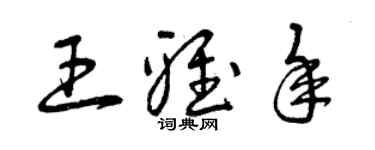 曾庆福王雅年草书个性签名怎么写
