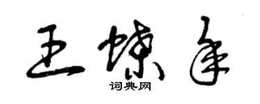 曾庆福王蝶年草书个性签名怎么写