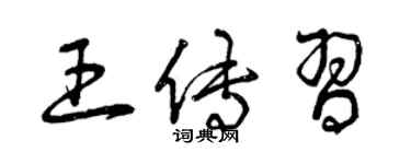 曾庆福王传习草书个性签名怎么写