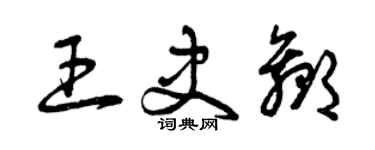 曾庆福王史赢草书个性签名怎么写
