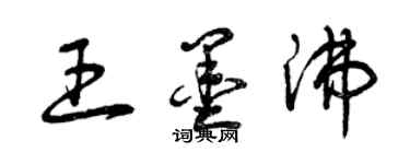 曾庆福王墨沸草书个性签名怎么写