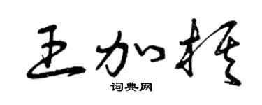 曾庆福王加棋草书个性签名怎么写