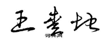 曾庆福王爱地草书个性签名怎么写