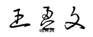 曾庆福王盈文草书个性签名怎么写
