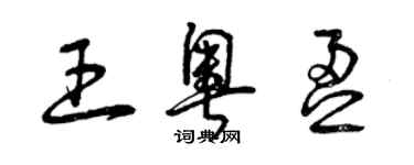 曾庆福王奥盈草书个性签名怎么写