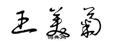 曾庆福王美菊草书个性签名怎么写