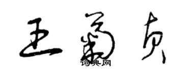 曾庆福王菊贞草书个性签名怎么写