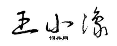 曾庆福王小豫草书个性签名怎么写