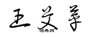 曾庆福王艾苹草书个性签名怎么写
