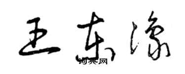 曾庆福王东豫草书个性签名怎么写