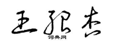 曾庆福王绍杏草书个性签名怎么写