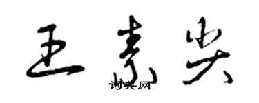 曾庆福王素尖草书个性签名怎么写