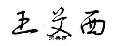 曾庆福王艾西草书个性签名怎么写