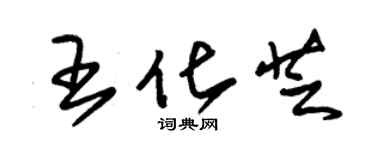 朱锡荣王化芝草书个性签名怎么写