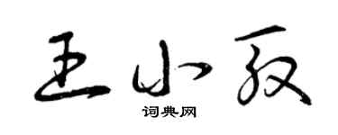 曾庆福王小殷草书个性签名怎么写