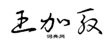 曾庆福王加殷草书个性签名怎么写