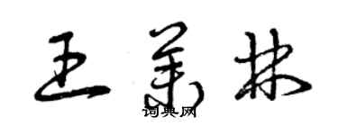 曾庆福王茉林草书个性签名怎么写