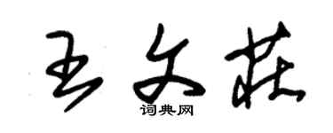 朱锡荣王文庄草书个性签名怎么写
